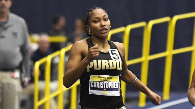 Camille Christopher Blazes In The 200 Meter At The Tom Jones Memorial Invitational